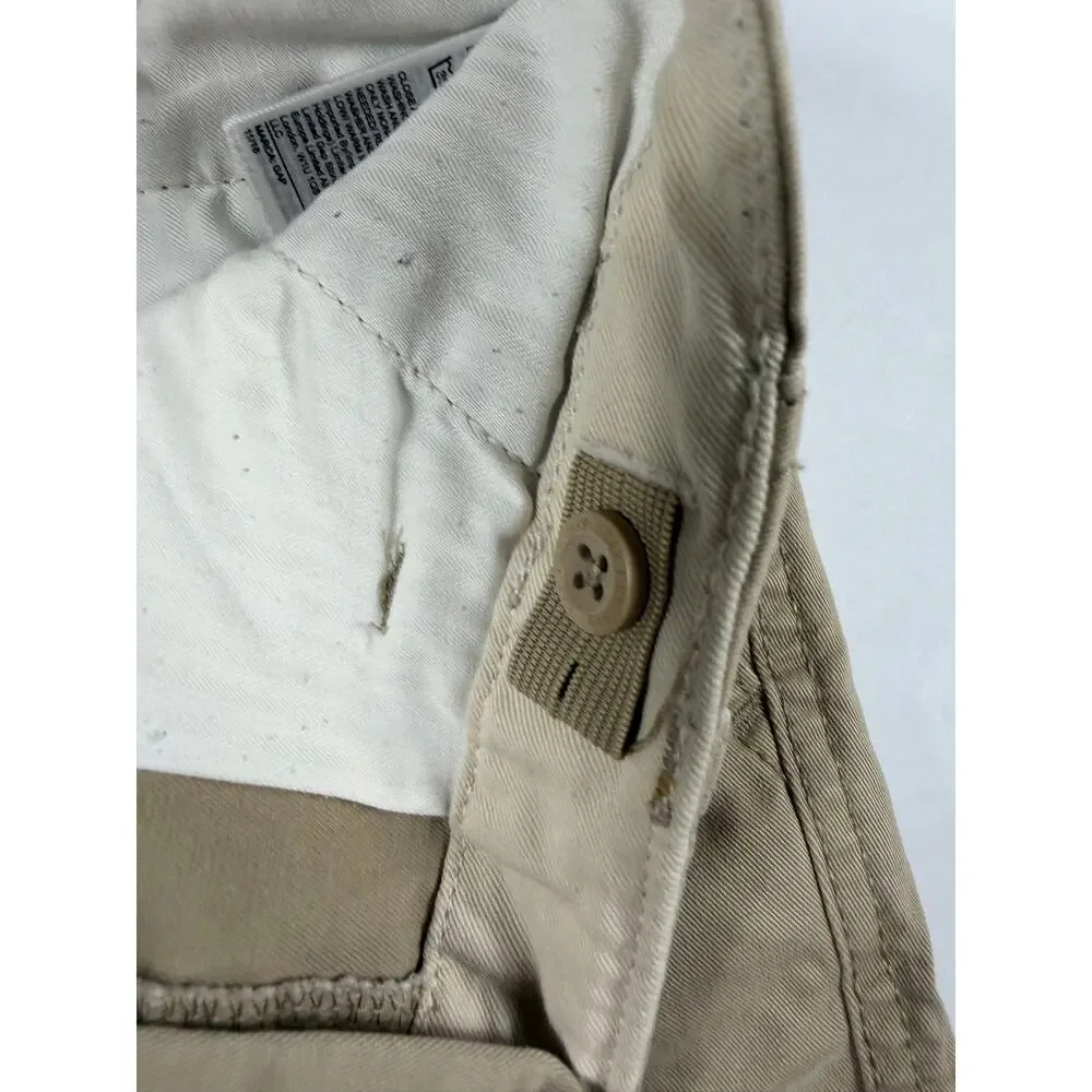 Gap Kids Stretch Chino Khaki Shorts Tan Adjustable Waist Boys Size 16